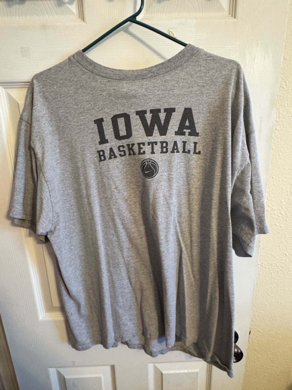 Nike Gray Crewneck Tee with Red Logo Tag